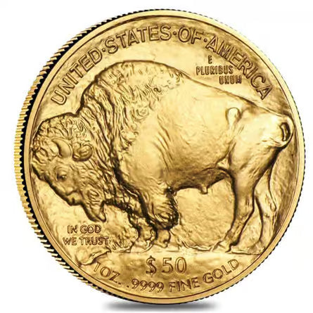 1 oz Gold American Buffalo reverse